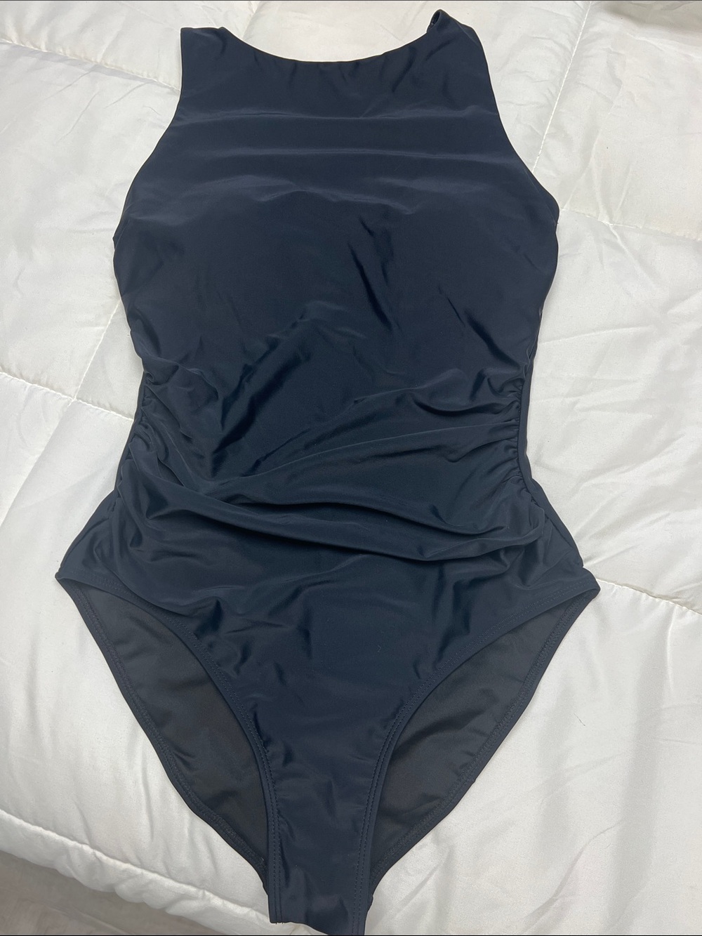 SUUKSESS black High-Neck One-Piece Swimsuit - Women's Swim sz small